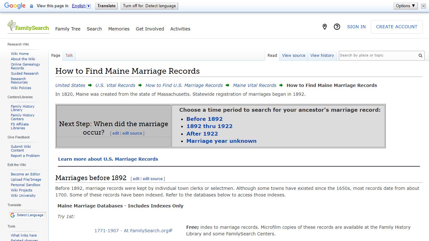 How to Find Maine Marriage Records • FamilySearch